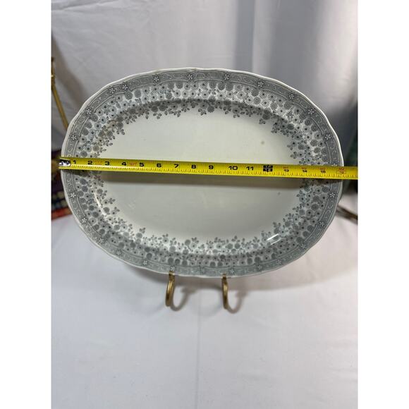 Antique Numbered LS & S Columbus Furnivals 16" Platter - 1852 Reg Number - Picture 6 of 10